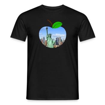 Pomme New York Statue de la Liberté - T-shirt homme - noir - Devant - AI Model Male 178 light (178cm)