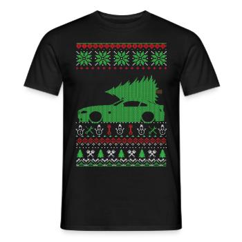 Christmas Ugly Sweater - Men's T-Shirt - black - Front - AI Model Male 178 light (178cm)