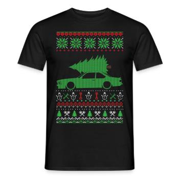 Christmas Ugly Sweater - Men's T-Shirt - black - Front - AI Model Male 178 light (178cm)