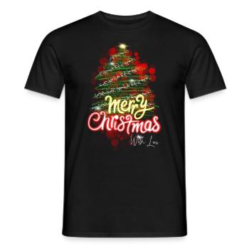 Frohe Weinachten - Männer T-Shirt - Schwarz - Vorne - AI Model Male 178 light (178cm)