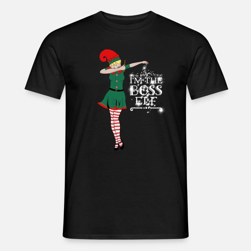 Ich bin die Boss Elfe - Männer T-Shirt - Schwarz