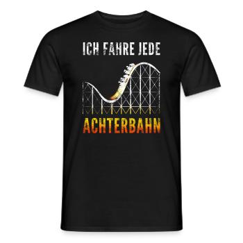 Je conduis tous les montagnes russes - T-shirt homme - noir - Devant - AI Model Male 178 light (178cm)