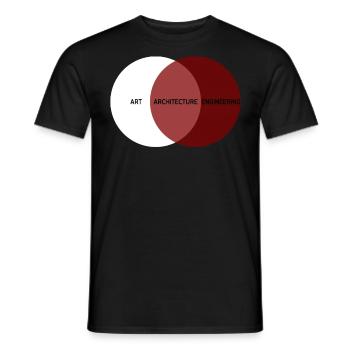 Architecture Art Engineering Architect - Men's T-Shirt - black - Front - AI Model Male 178 light (178cm)