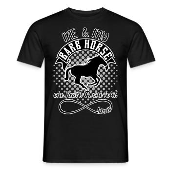 Berber Pferd barb horse - Männer T-Shirt - Schwarz - Vorne - AI Model Male 178 light (178cm)