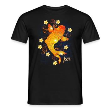 Koi-Love Koi-Shirt Karpfen Fans Geschenk - Männer T-Shirt - Schwarz - Vorne - AI Model Male 178 light (178cm)