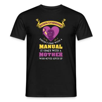 Down Syndrom Behinderung Trisomie 21 Kind Geschenk - Männer T-Shirt - Schwarz - Vorne - AI Model Male 178 light (178cm)