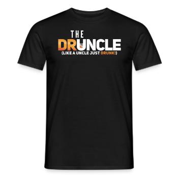 Drunkle - Drunk Uncle Drunk Uncle Gift - Men's T-Shirt - black - Front - AI Model Male 178 light (178cm)