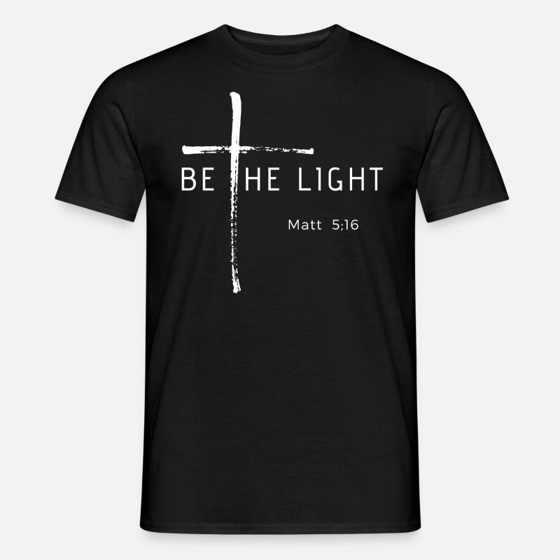 be the light - Männer T-Shirt - Schwarz