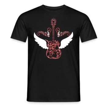 E guitare - T-shirt homme - noir - Devant - AI Model Male 178 light (178cm)