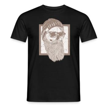 Bart - Beard, Totenkopf - Männer T-Shirt - Schwarz - Vorne - AI Model Male 178 light (178cm)