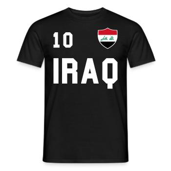 Irak Flagge Fußball Mannschaft Fan Volley Geschenk - Männer T-Shirt - Schwarz - Vorne - AI Model Male 178 light (178cm)