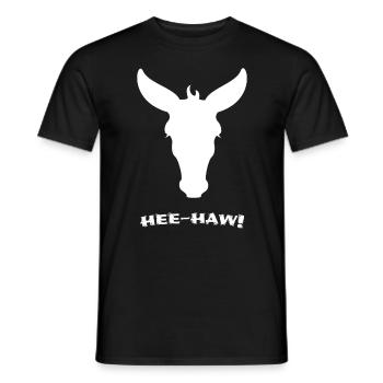 âne âne mulet - T-shirt homme - noir - Devant - AI Model Male 178 light (178cm)