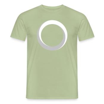 Illusion d’optique - T-shirt homme - vert sauge - Devant - AI Model Male 178 light (178cm)