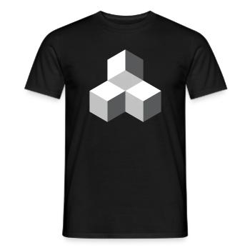 Optical Ilusion - Men's T-Shirt - black - Front - AI Model Male 178 light (178cm)