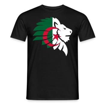 Algeria flag lion Algeria الجزائر gift - Men's T-Shirt - black - Front - AI Model Male 178 light (178cm)