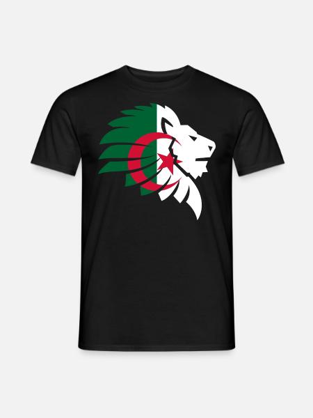 Algérie drapeau lion Algérie الجزائر cadeau - T-shirt homme - noir