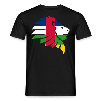 Zentralafrikanische Republik Flagge Sango Geschenk - Männer T-Shirt - Schwarz - Vorne - AI Model Male 178 light (178cm)