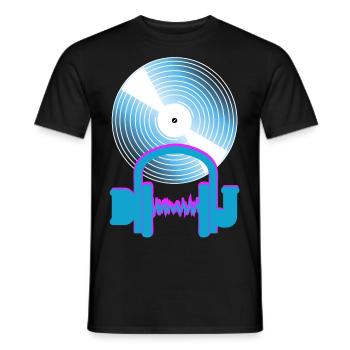dj - T-shirt homme - noir - Devant - AI Model Male 178 light (178cm)