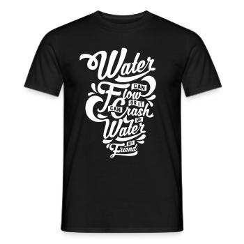 Sois l'eau mon ami - T-shirt homme - noir - Devant - AI Model Male 178 light (178cm)