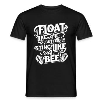 Float Like A Butterfly sting like a bee - Männer T-Shirt - Schwarz - Vorne - AI Model Male 178 light (178cm)