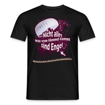 Fallschirmjäger - Nicht alles was vom Himmel kommt - Männer T-Shirt - Schwarz - Vorne - AI Model Male 178 light (178cm)