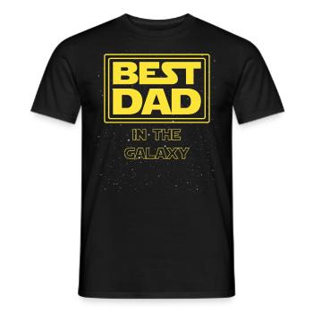 Best Dad in the Galaxy - Men's T-Shirt - black - Front - AI Model Male 178 light (178cm)