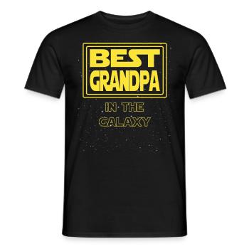 Best Grandpa in the Galaxy - Opa, Grossvater - Männer T-Shirt - Schwarz - Vorne - AI Model Male 178 light (178cm)