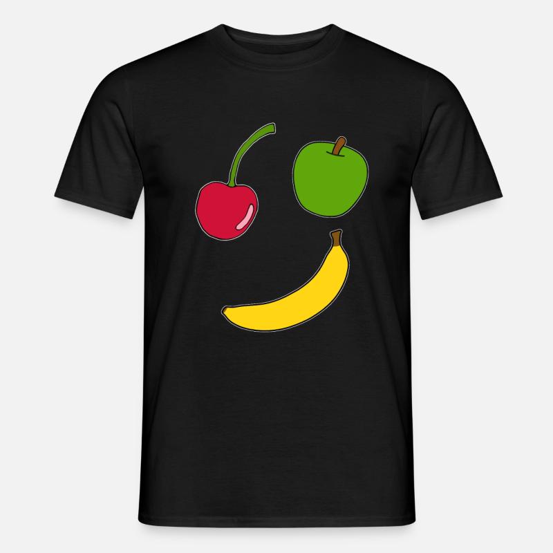 Obst, Früchte, Comic, Geschenkidee - Männer T-Shirt - Schwarz