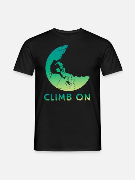 Climb on Rock Climbing Gift Bouldering Mountain - Men's T-Shirt - black