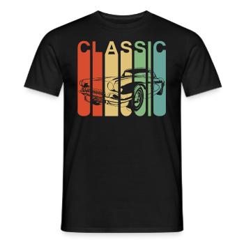 Classic Car American Muscle Car Oldtimer Geschenk - Männer T-Shirt - Schwarz - Vorne - AI Model Male 178 light (178cm)