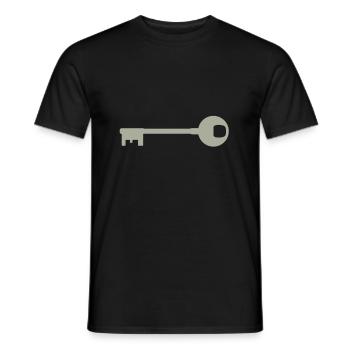key - Men's T-Shirt - black - Front - AI Model Male 178 light (178cm)