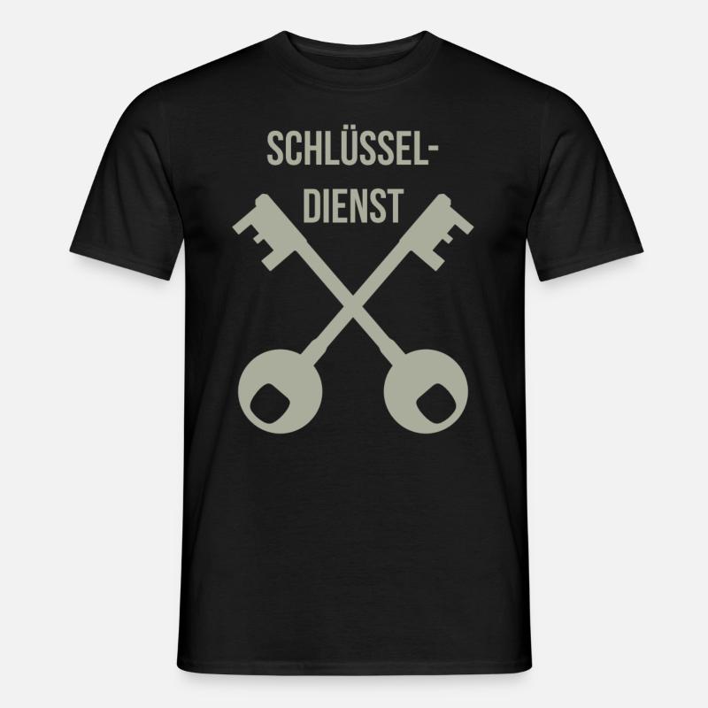 Schlüsseldienst, Schlüssel, Geschenkidee - Männer T-Shirt - Schwarz