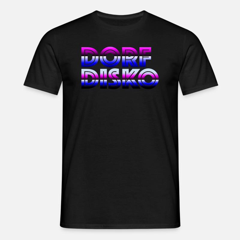 Dorf Disko - Männer T-Shirt - Schwarz