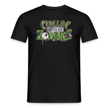 Costume d'Halloween Ecole Enfants Cadeau Zombie - T-shirt homme - noir - Devant - AI Model Male 178 light (178cm)
