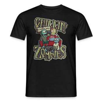 Costume d'Halloween Ecole Enfants Cadeau Zombie - T-shirt homme - noir - Devant - AI Model Male 178 light (178cm)