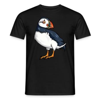 Cadeau macareux drapeau de l'Islande - T-shirt homme - noir - Devant - AI Model Male 178 light (178cm)