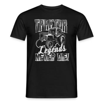 Landwirt Bauer Traktor Acker Legends Geschenk - Männer T-Shirt - Schwarz - Vorne - AI Model Male 178 light (178cm)