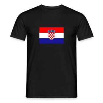 Kroatien Flagge Fahne kroatisch Zagreb Istrien - Männer T-Shirt - Schwarz - Vorne - AI Model Male 178 light (178cm)