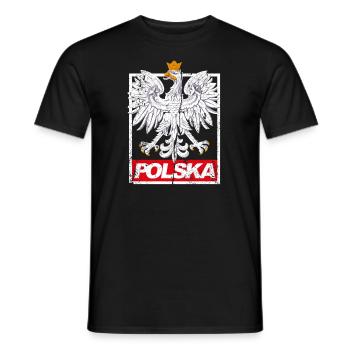 Polen Adler Polska Polnisch Geschenk - Männer T-Shirt - Schwarz - Vorne - AI Model Male 178 light (178cm)