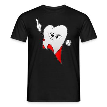 Zahn Superzahn Peterzahn Zahn Held ZMFA dentist - Men's T-Shirt - black - Front - AI Model Male 178 light (178cm)