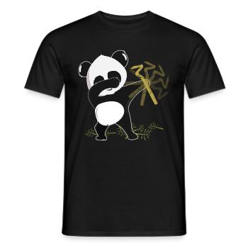 dabbing panda - bamboo panda bear gift - Men's T-Shirt - black - Front - AI Model Male 178 light (178cm)