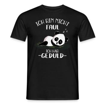 Ich bin nicht Faul ich hab Geduld - Männer T-Shirt - Schwarz - Vorne - AI Model Male 178 light (178cm)