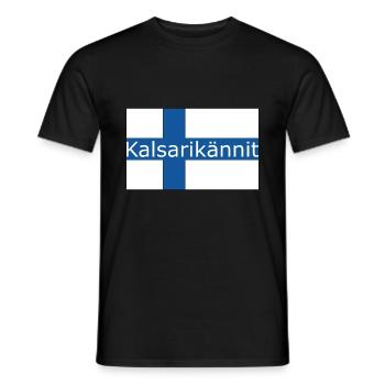 Drapeau Kalsarikännit Finlande - T-shirt homme - noir - Devant - AI Model Male 178 light (178cm)