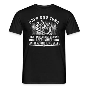 Dad and Son Partner Look Christmas Gift Idea - Men's T-Shirt - black - Front - AI Model Male 178 light (178cm)