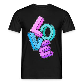 Aime t'aime cool frais - T-shirt homme - noir - Devant - AI Model Male 178 light (178cm)