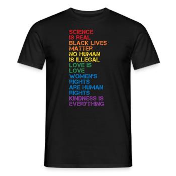 La science est un vrai noir, la matière LGBT Pride BLM - T-shirt homme - noir - Devant - AI Model Male 178 light (178cm)