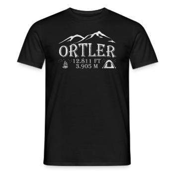 Ortler Mountains Hiking Altitude difference Alps Tyrol - Men's T-Shirt - black - Front - AI Model Male 178 light (178cm)