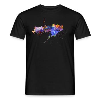 Toronto Skyline Kanada Nacht Geschenkidee - Männer T-Shirt - Schwarz - Vorne - AI Model Male 178 light (178cm)