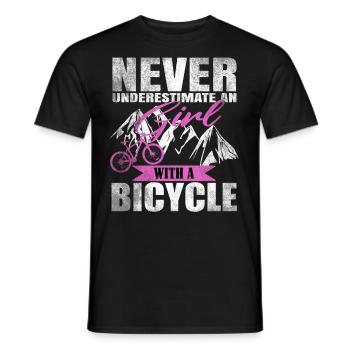 Vélo vélo vélo femme cadeau - T-shirt homme - noir - Devant - AI Model Male 178 light (178cm)