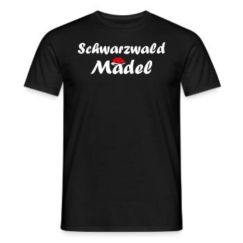 Schwarzwaldmädel Bollenhut Schwarzwald Heimat - Männer T-Shirt - Schwarz - Vorne - AI Model Male 178 light (178cm)